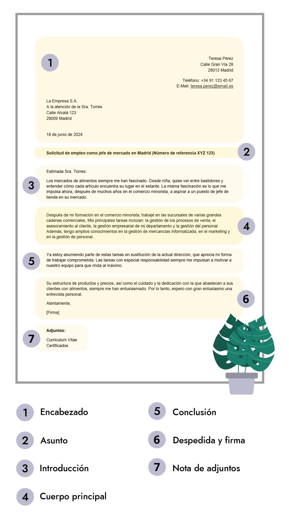 Carta de presentación: Estructura