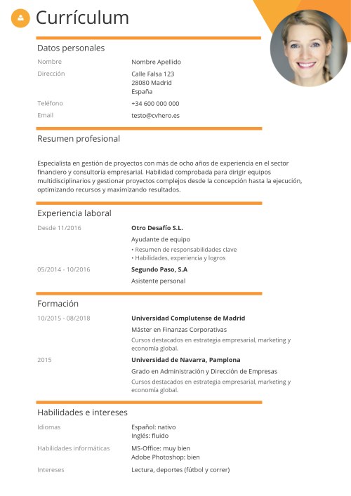 Ejemplo para Creative CV